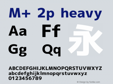 M+ 2p heavy Version 1.027 Font Sample