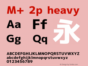 M+ 2p heavy Version 1.028 Font Sample