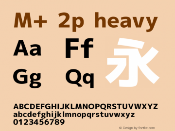 M+ 2p heavy Version 1.029 Font Sample