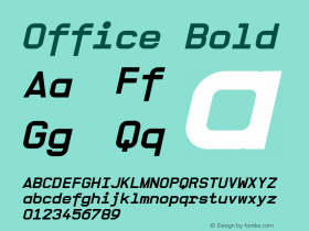 Office Bold Version 001.000 Font Sample