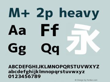 M+ 2p heavy Version 1.033 Font Sample