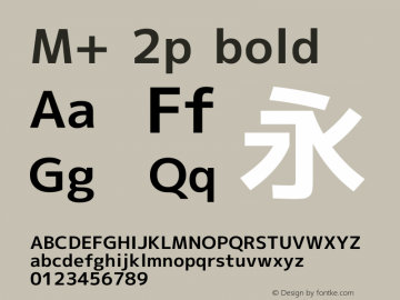 M+ 2p bold Version 1.033 Font Sample