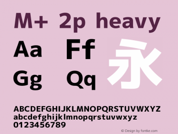 M+ 2p heavy Version 1.034 Font Sample