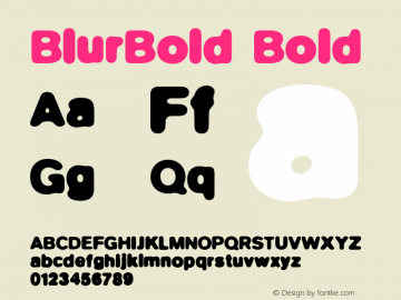 BlurBold Bold 1.000 Font Sample
