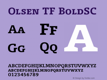 Olsen TF BoldSC Version 004.301图片样张