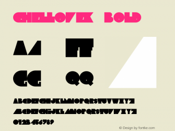 Chellovek Bold Version 1.00 Font Sample