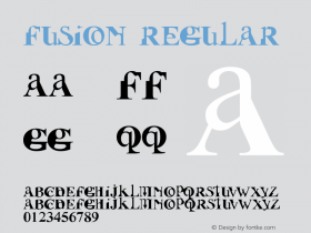 Fusion Regular Fontographer 4.7 16­10­2009 FG4M­0000002045 Font Sample