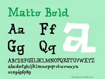 Matto Bold Version 001.000图片样张