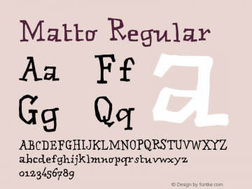 Matto Regular Version 001.000图片样张