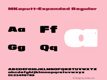 MKaputt-Expanded Regular 1.0 2006-12-30图片样张