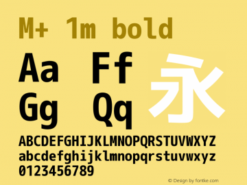 M+ 1m bold Version 1.012图片样张