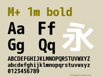 M+ 1m bold Version 1.020图片样张