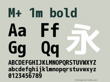 M+ 1m bold Version 1.033 Font Sample