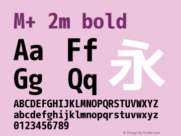 M+ 2m bold Version 1.021 Font Sample