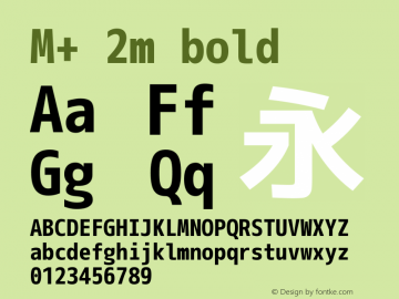 M+ 2m bold Version 1.033 Font Sample