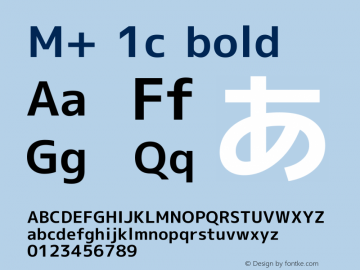M+ 1c bold Version 1.012 Font Sample