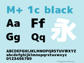 M+ 1c black Version 1.022 Font Sample