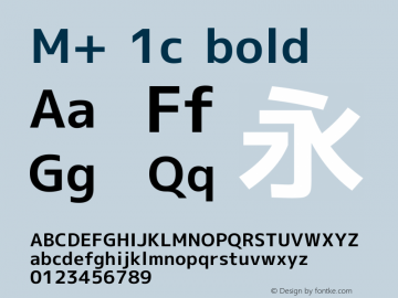 M+ 1c bold Version 1.030 Font Sample