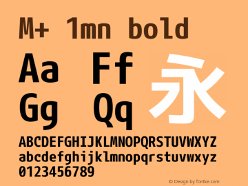 M+ 1mn bold Version 1.024图片样张