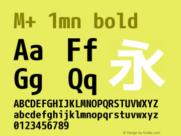 M+ 1mn bold Version 1.028图片样张