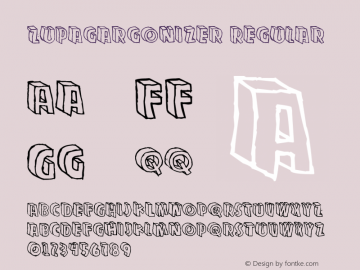 Zupagargonizer Regular Version 1.00 February 21, 2007, initial release图片样张