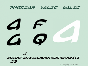 Ephesian Italic Italic Version 1.0; 2007 Font Sample