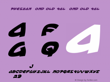 Ephesian CondBoldItal CondBoldItal Version 1.0; 2007 Font Sample