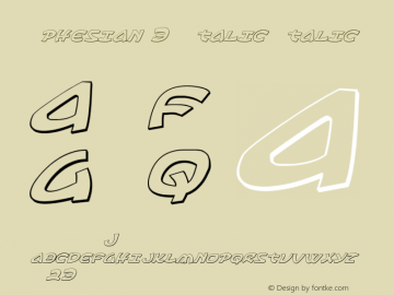 Ephesian 3D Italic Italic Version 1.0; 2007图片样张