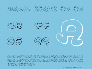Magic Beans 3D 3D 001.000 Font Sample