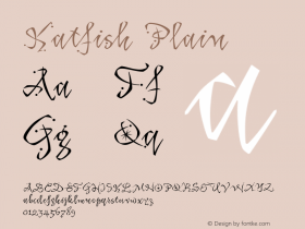 Katfish Plain Version 1.0 Font Sample