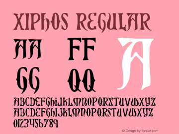 Xiphos Regular 001.000 Font Sample
