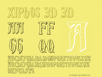 Xiphos 3D 3D 001.000 Font Sample