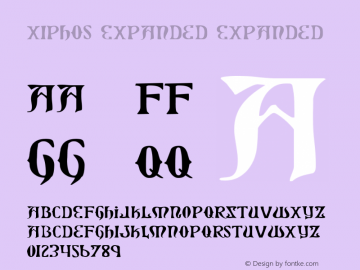 Xiphos Expanded Expanded 001.000 Font Sample