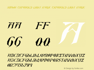 Xiphos Expanded Light Italic Expanded Light Italic 001.000图片样张