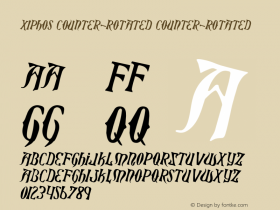 Xiphos Counter-Rotated Counter-Rotated 001.000 Font Sample