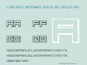 Low Gun Screen Bold 3D Bold 3D 001.000 Font Sample