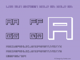 Low Gun Screen Bold 3D Bold 3D 001.000 Font Sample