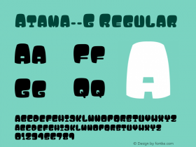 Atama__G Regular Ver.1  Gomarice Font  2004/12/??图片样张