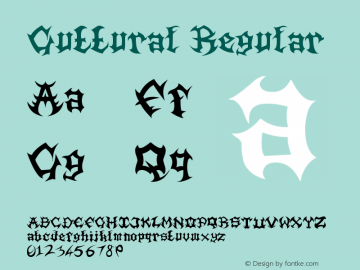 Guttural Regular Version 1.00 April 3, 2007, initial release图片样张