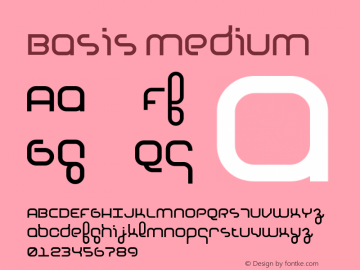 Basis Medium Macromedia Fontographer 4.1 10/23/2002 Font Sample