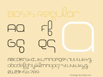 Basis Regular Macromedia Fontographer 4.1 10/23/2002 Font Sample
