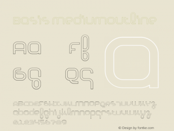 Basis MediumOutline Macromedia Fontographer 4.1 10/23/2002 Font Sample