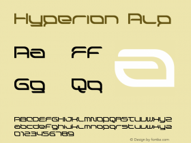 Hyperion Alp Macromedia Fontographer 4.1.3 1998.03.17 Font Sample