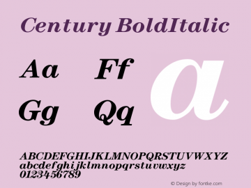 Century BoldItalic Version 001.000图片样张