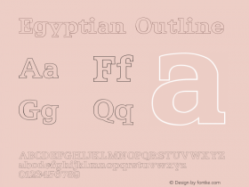 Egyptian Outline Version 001.000 Font Sample
