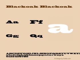 Blackoak Blackoak Version 001.002 Font Sample