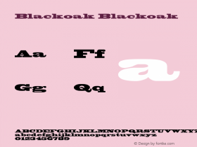 Blackoak Blackoak Version 001.001 Font Sample