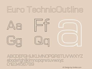 Euro TechnicOutline Version 001.000图片样张