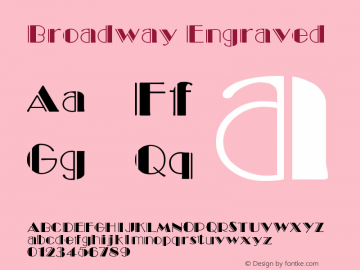 Broadway Engraved Version 001.000图片样张