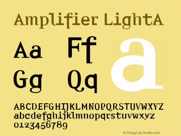 Amplifier LightA Version 1.000 Font Sample